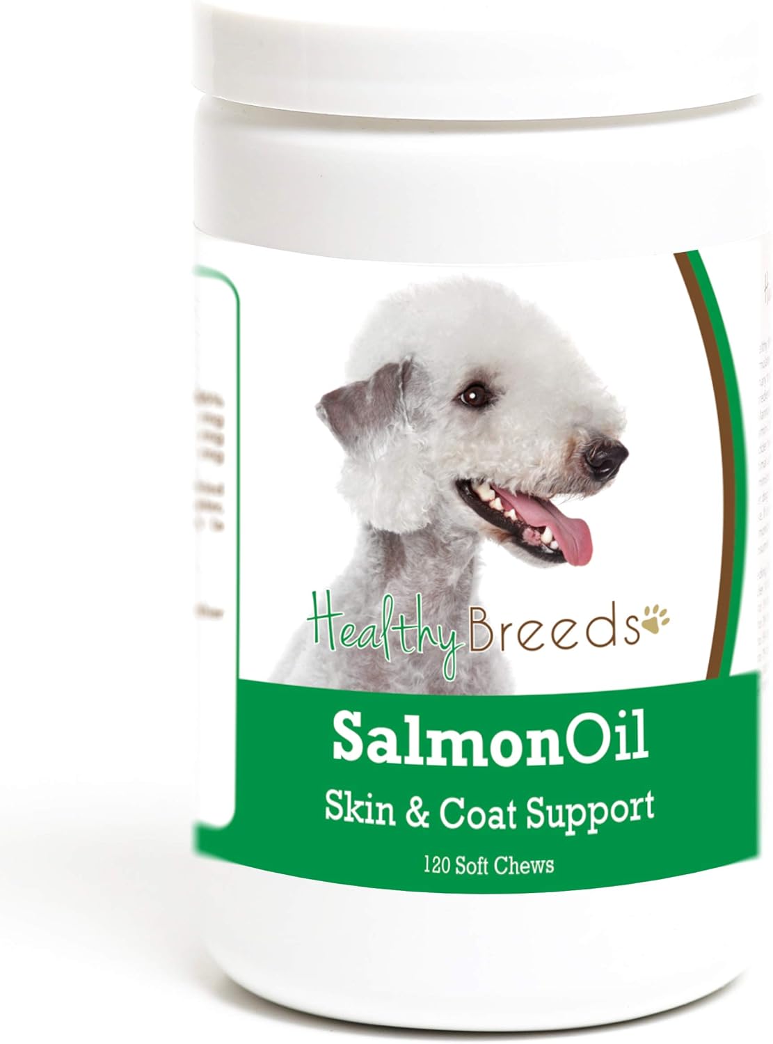 Healthy Breeds Snacks Blandos de Aceite de Salmón para Perros Bedlington Terrier, 120 unidades