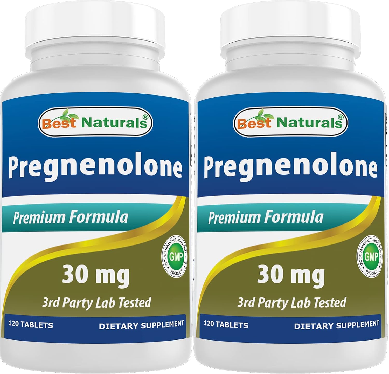 Best Naturals Pregnenolona 30 mg – 120 Comprimidos (Pack de 2)