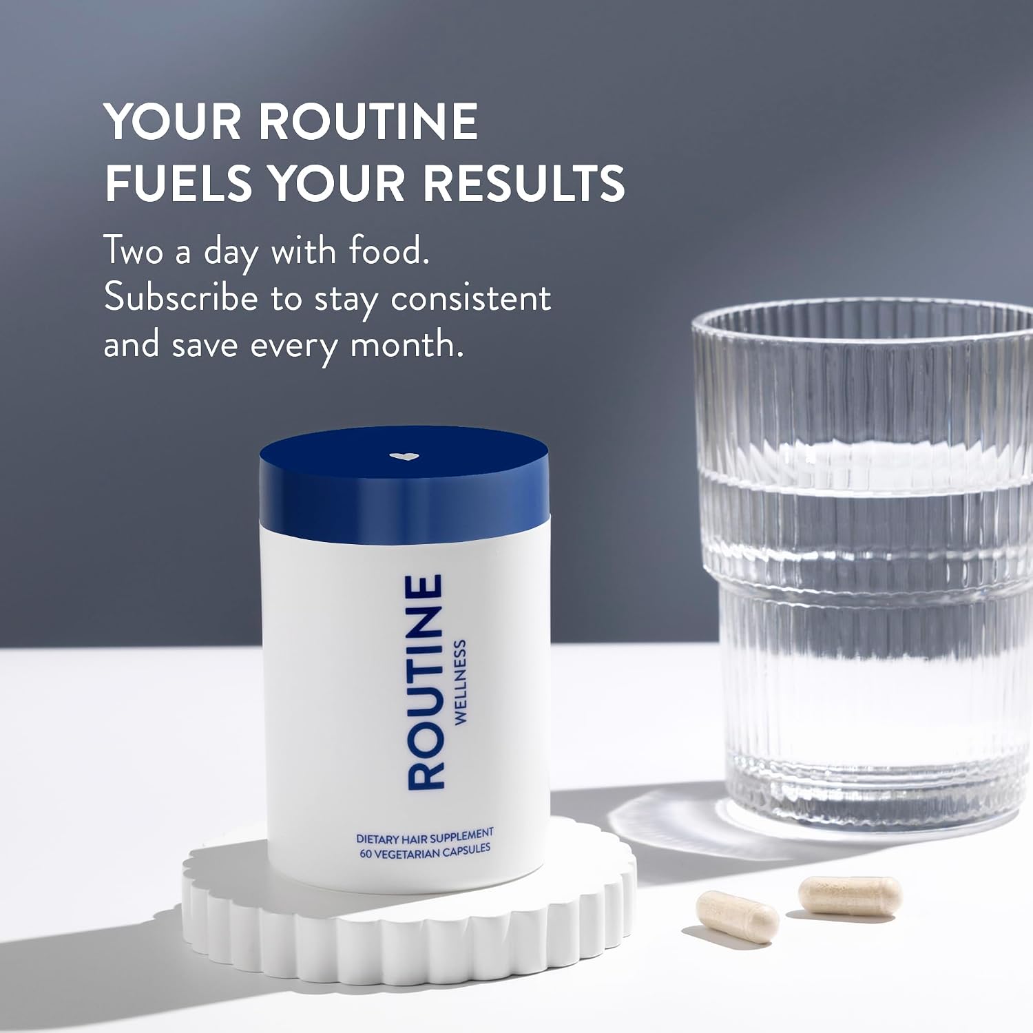 Routine Wellness Suplemento para el Crecimiento del Cabello con Biotina, 120 Cápsulas (Pack de 2)