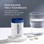 Routine Wellness Suplemento Capilar con Biotina, 180 Cápsulas (3 Envases)