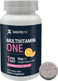 BariatricPal Multivitamin ONE - Multivitamínico Bariátrico Masticable con Hierro (45 mg) - Sabor Naranja Cítrico - 30 Comprimidos