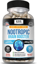Kaya Naturals - Nootropic Brain Booster - Apoyo para Memoria y Concentración - 60 Cápsulas