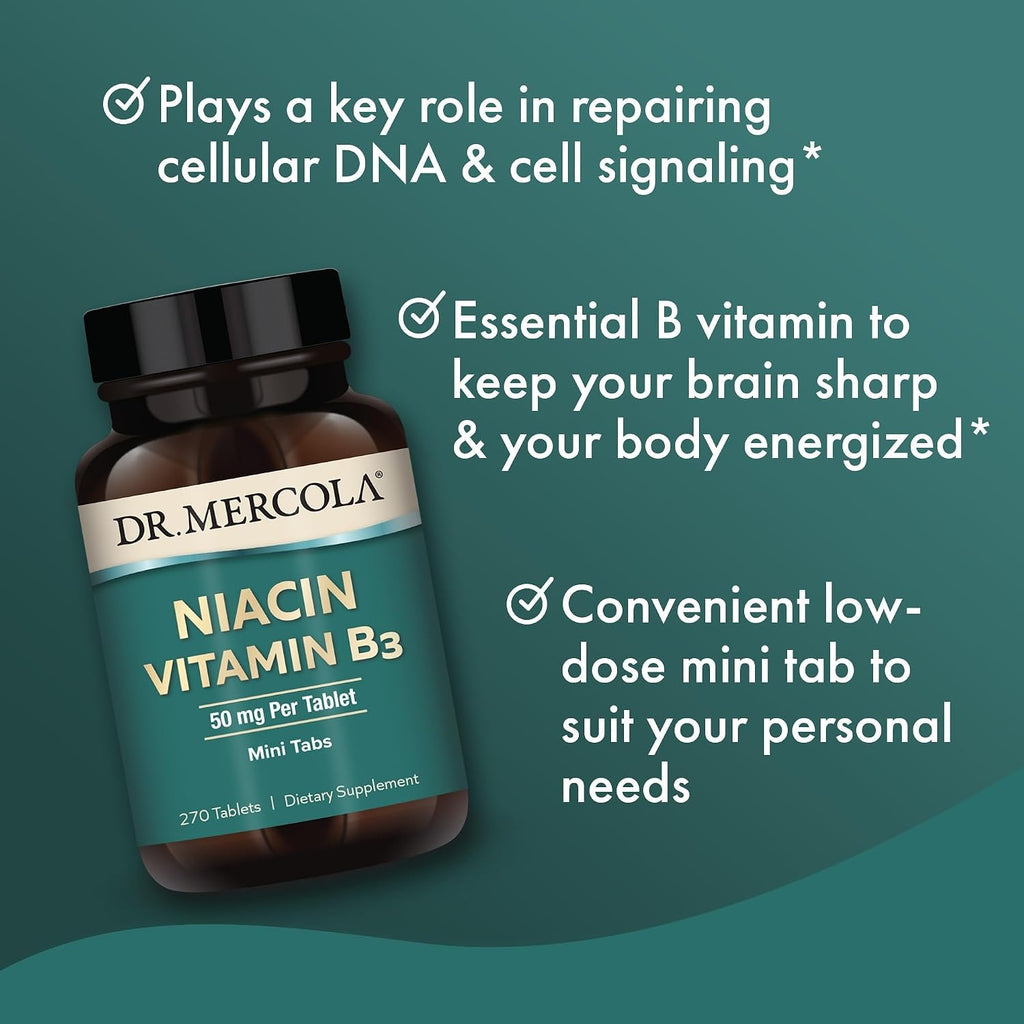 Dr. Mercola Niacina Vitamina B3, 270 Comprimidos
