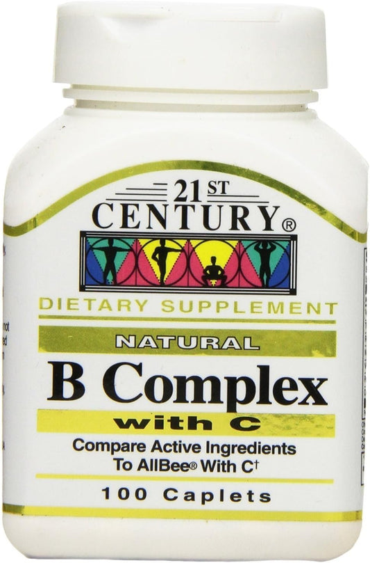 21st Century Complejo B con Vitamina C, 100 Comprimidos (Pack de 3)
