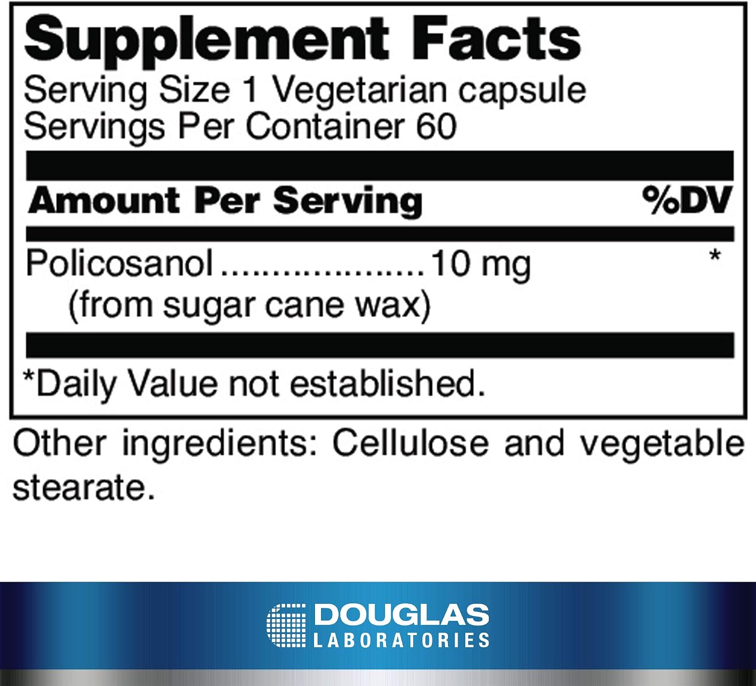 Douglas Laboratories Policosanol - 60 Lipid Metabolism Capsules