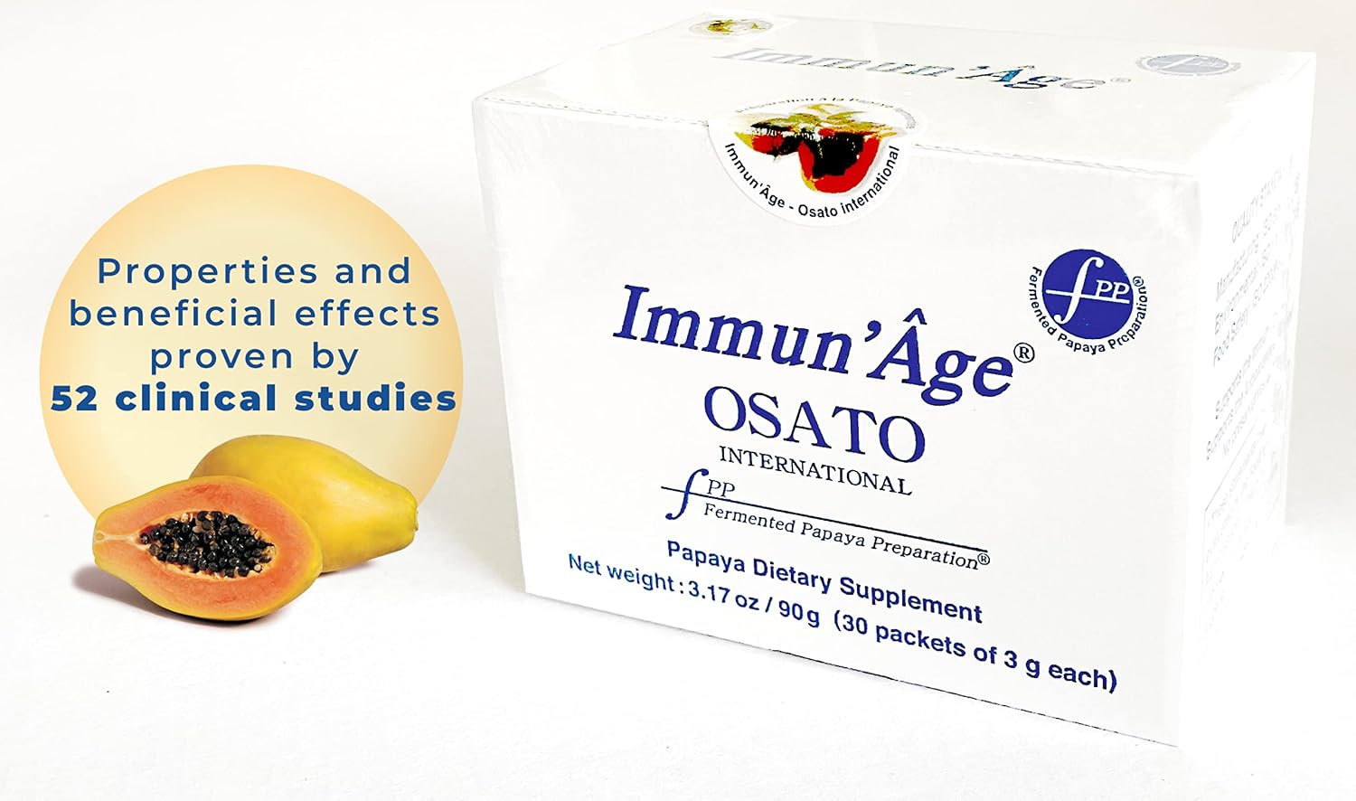 IMMUN'ÂGE - Suplemento Antiedad con Papaya Fermentada Japonesa - 30 Sobres