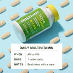 Noor Vitamins Multivitamínico Halal Diario para Mujeres y Hombres, 60 Comprimidos