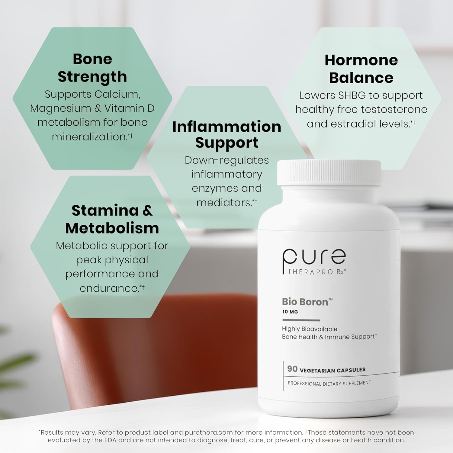 Bio Boron, 10mg/cápsula - Suplemento de Boro con Glicinato, 90 Cápsulas Vegetarianas