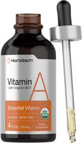 Horbäach Vitamina A Líquida Gotas - 118 ml (4 fl oz) con Aceite MCT Orgánico