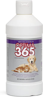 PRN Pharmacal OPTIMA 365 - Essential Fatty Acid Nutritional Supplement for Dogs and Cats - With Omega-3, Omega-6, Omega-9, and Other Vitamins and Minerals to Support Overall Pet Health - 473 ml