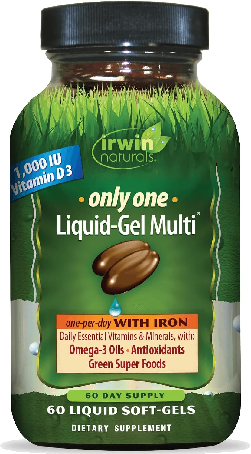 Irwin Naturals Only One Multi con Hierro – 60 Cápsulas Blandas Líquidas
