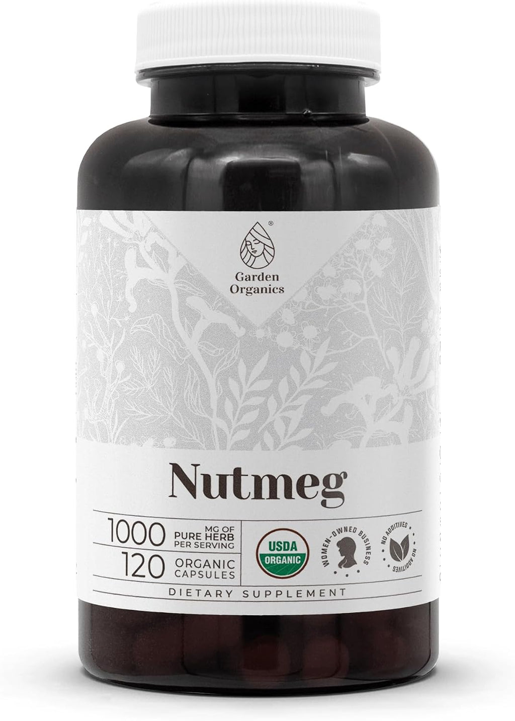 Garden Organics - Nuez Moscada Ecológica - 120 Cápsulas Vegetarianas