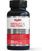 VigRX Fertility Factor 5 para Hombres - Suplemento de Salud Reproductiva con Tongkat Ali LJ100, Panax Ginseng, Zinc y Selenio - 30 Cápsulas