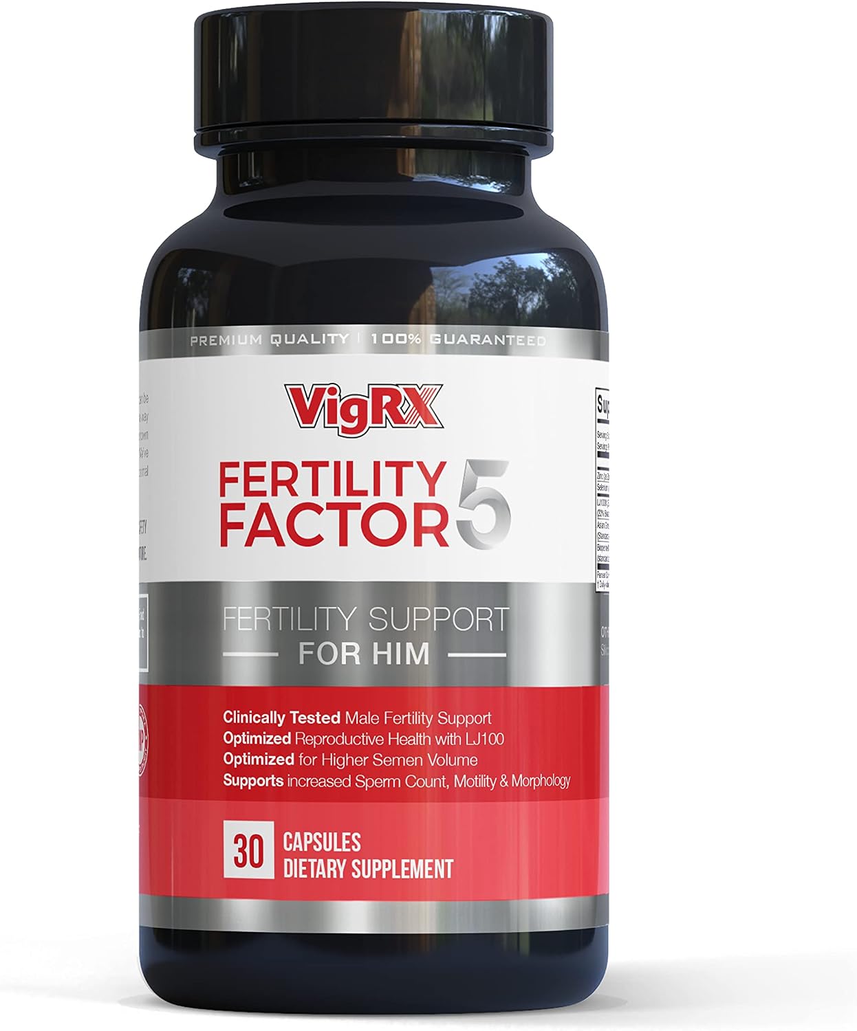 VigRX Fertility Factor 5 para Hombres - Suplemento de Salud Reproductiva con Tongkat Ali LJ100, Panax Ginseng, Zinc y Selenio - 30 Cápsulas