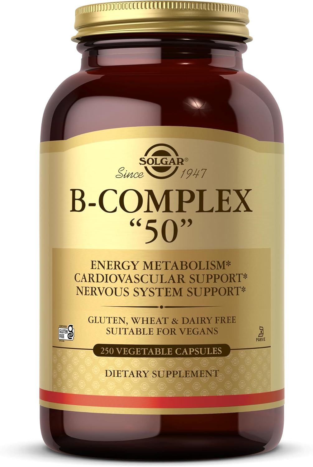 Solgar B-Complex '50' - 100 Cápsulas Vegetales - B-Complex para Energía y Sistema Nervioso