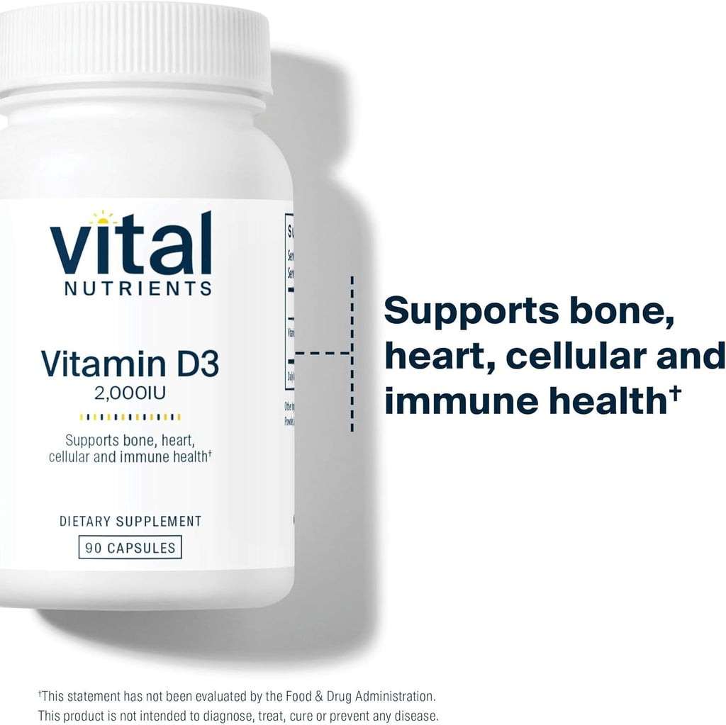 Vital Nutrients Vitamina D3 2000 UI - 90 Cápsulas Blandas