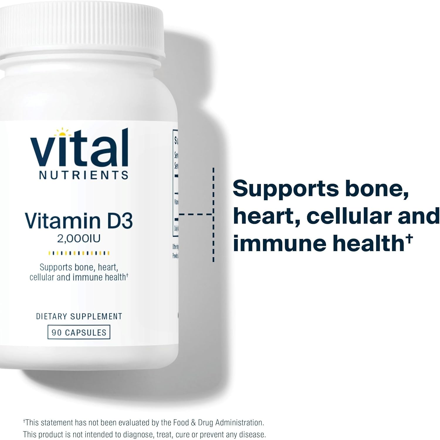 Vital Nutrients Vitamina D3 2000 UI - 90 Cápsulas Blandas