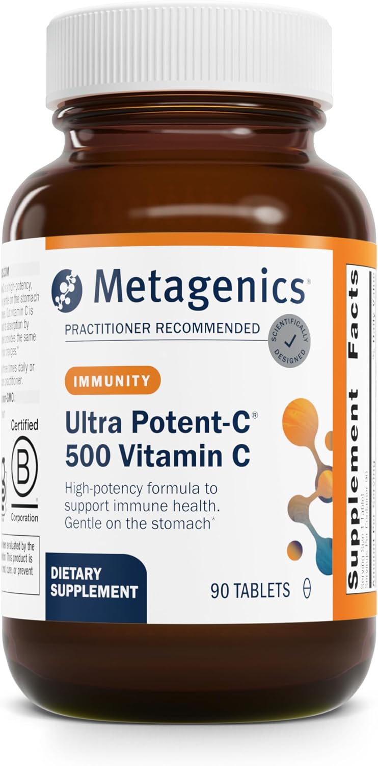 Metagenics Ultra Potent-C 500 - Buffered Vitamin C for Immune Support, Antioxidant Defense, and Collagen Formation - 90 Tablets