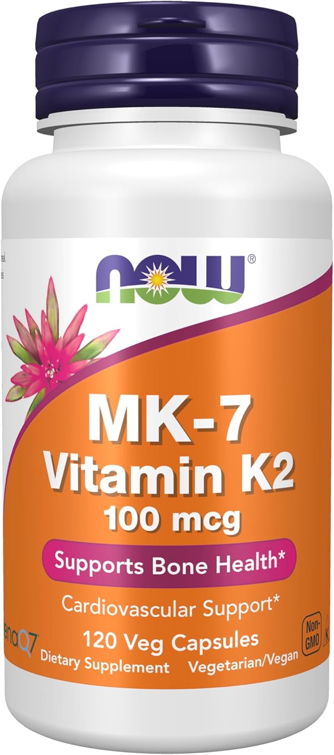 NOW Foods Vitamina K2 MK-7 100 mcg, 60 Cápsulas Vegetales