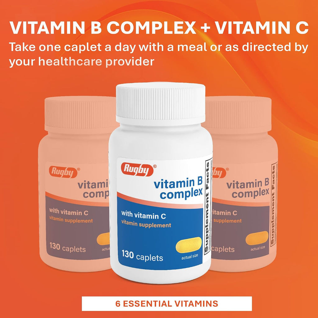 Complejo B con Vitamina C de Rugby Laboratories - 130 Comprimidos