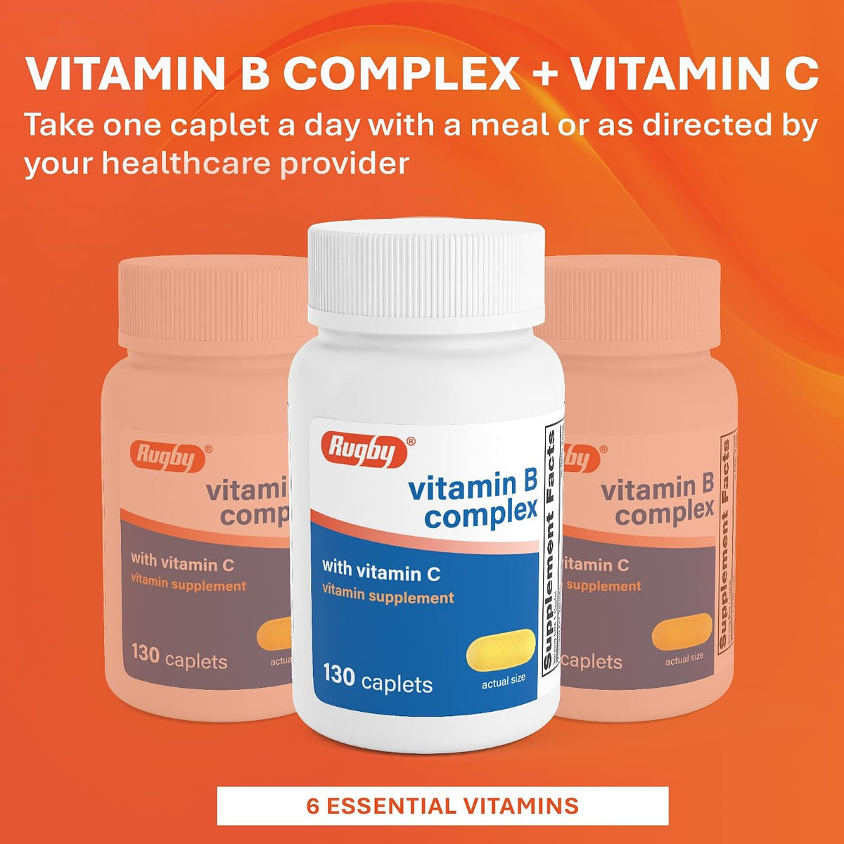 Complejo B con Vitamina C de Rugby Laboratories - 130 Comprimidos – Image 3