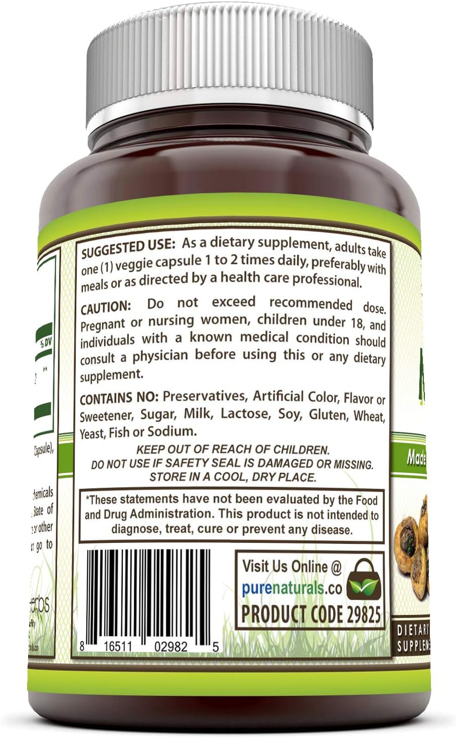 Pure Naturals Maca 950 mg - 360 Cápsulas Vegetales - Complemento Alimenticio No GMO Sin Gluten
