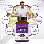 Herb Essential Comprimidos de Semilla de Jamun 500mg, 60 Comprimidos