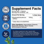 Natures Craft DHEA 100mg por Cápsula - Suplemento Vegano para Hombres y Mujeres - 120 Cápsulas
