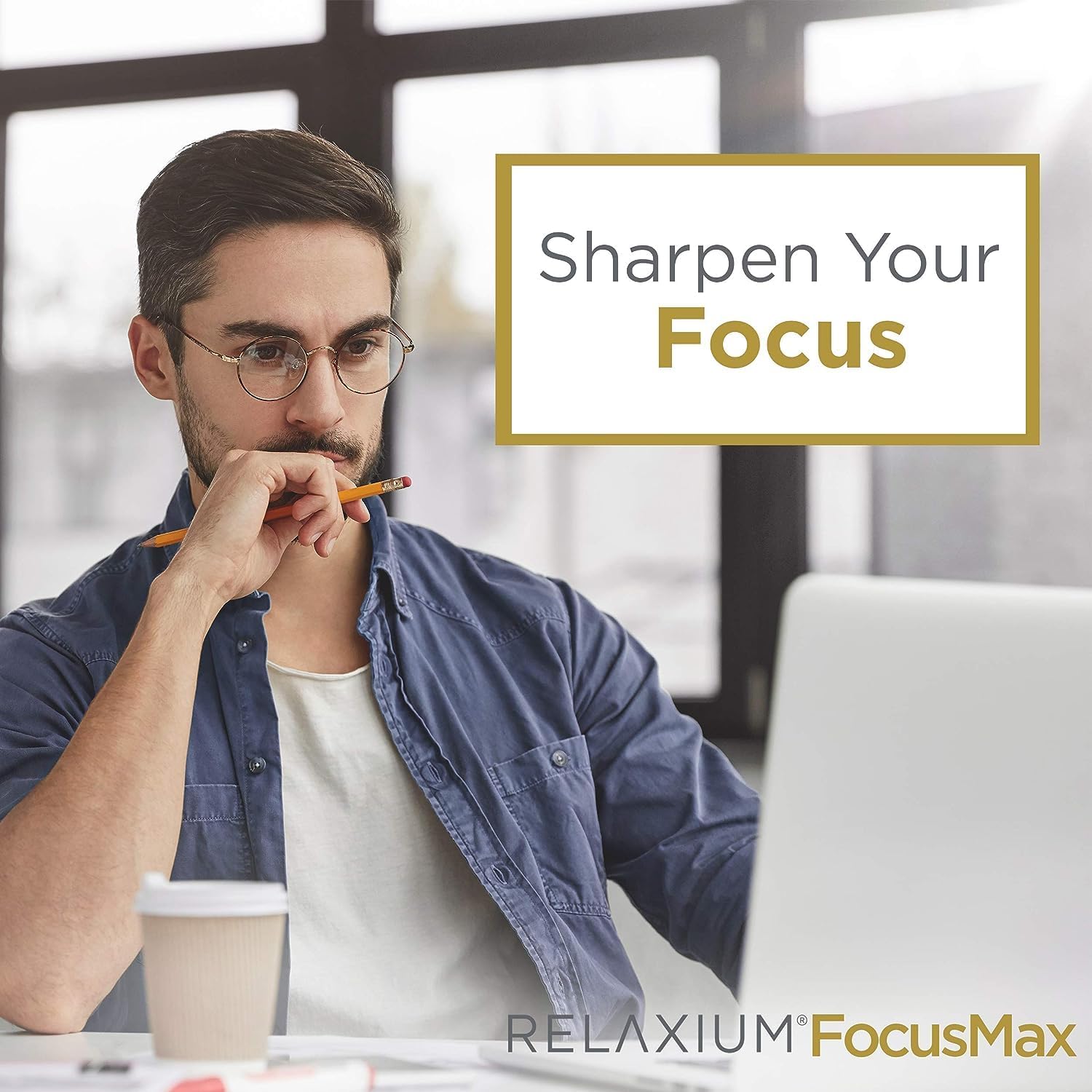 Relaxium FocusMax, Suplemento para la Salud Cerebral y el Enfoque, Apoya la Concentración, Memoria y Claridad Mental, Formulado por un Neurólogo, 30 Cápsulas Veganas