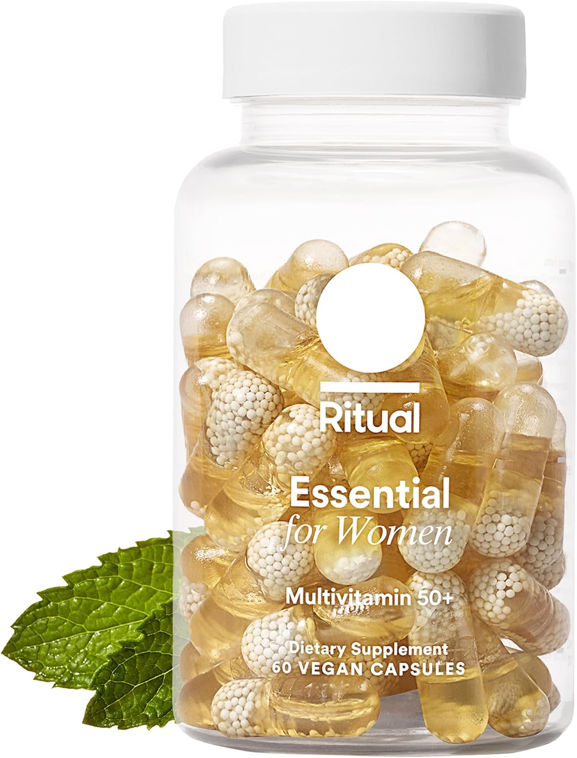 Ritual Multivitamínico Diario para Mujeres 50+ - Vitaminas y Minerales Esenciales para la Menopausia, Energía, Corazón, Huesos, Salud Cerebral* - Incluye Folato, DHA - Vegano - Menta - 60 Cápsulas - 30 Dosis