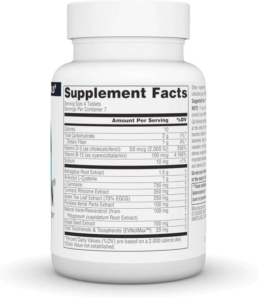 Source Naturals Telomeron - Protección del ADN de los Telómeros - 30 Comprimidos