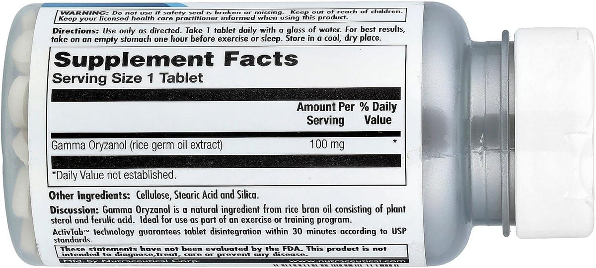 Kal Gamma Oryzanol 100 mg, 100 Comprimidos – Rendimiento deportivo: Algunos atletas lo utilizan para ayudar a la – Image 2