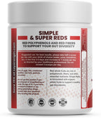 Simple Reds - Polvo de Frutas Enteras Orgánicas con Polifenoles Rojos | Solo Frutas Rojas Reales sin Rellenos | 30 Porciones