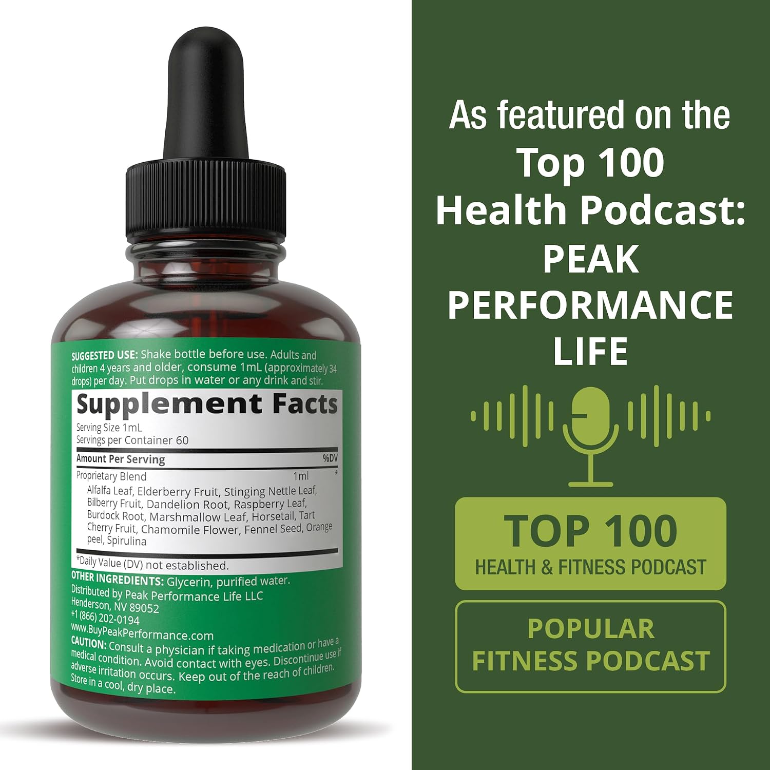 Peak Performance Kids - Multivitamínico Líquido Herbal para Niños - 60 ml