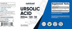 Nutricost Ácido Ursólico 300mg, 120 Cápsulas - Vegano, No GMO, Sin Gluten