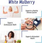 White Mulberry 1000mg 200 Cápsulas Veganas – Extracto de Hoja de Morera Blanca