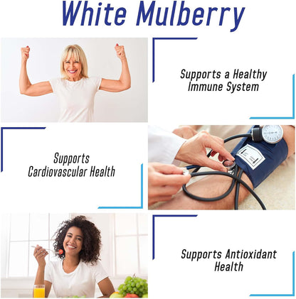 White Mulberry 1000mg 200 Cápsulas Veganas – Extracto de Hoja de Morera Blanca – Image 3