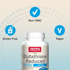 Jarrow Formulas Reduced Glutathione 500 mg - 120 Vegetable Capsules - Intracellular Antioxidant
