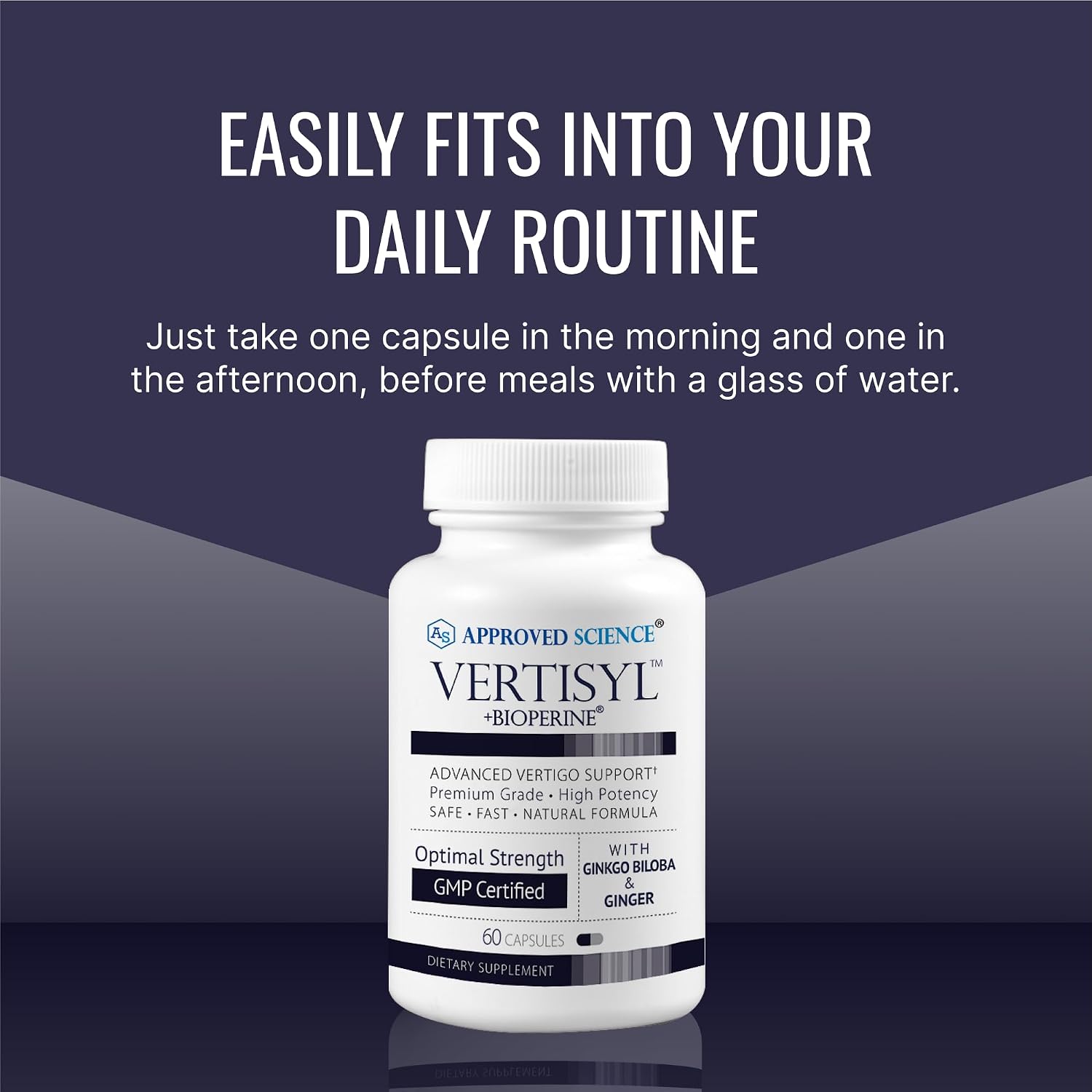 Approved Science VertiSyl - Ginkgo Biloba, Jengibre, Vitamina D3, BioPerine - 60 Cápsulas