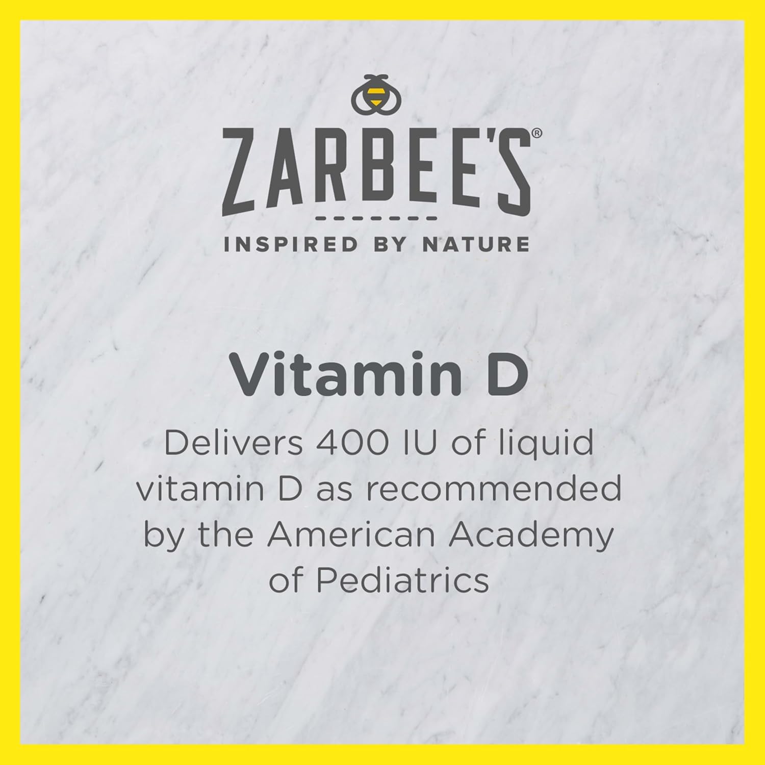 Zarbee's Gotas de Vitamina D para Bebés, 400 UI (10 mcg), 14 ml