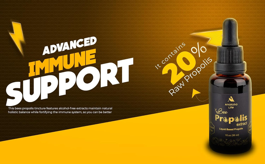 Extracto de Propóleo de Abeja Natural, 30 mL - Tintura Líquida Avanzada - Anatolia Life