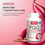 Jarrow Formulas® PQQ 20 mg, Suplemento para la Salud Mitocondrial, 60 Cápsulas Veganas