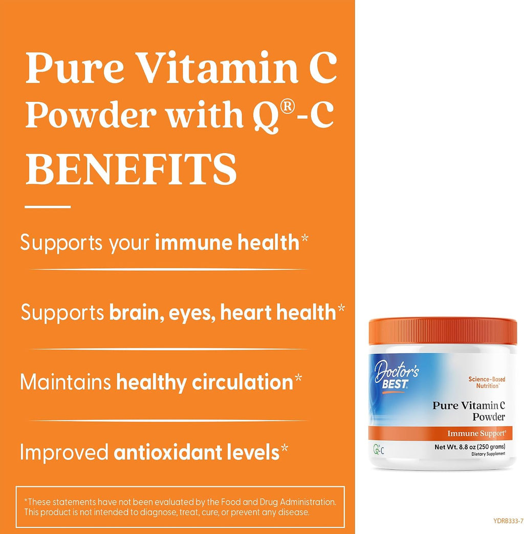 Doctor's Best Vitamina C en Polvo con Q-C, 250g