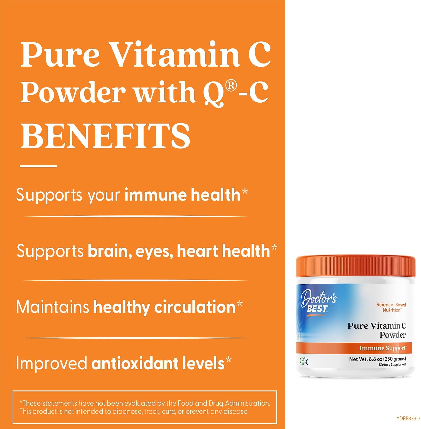Doctor's Best Vitamina C en Polvo con Q-C, 250g