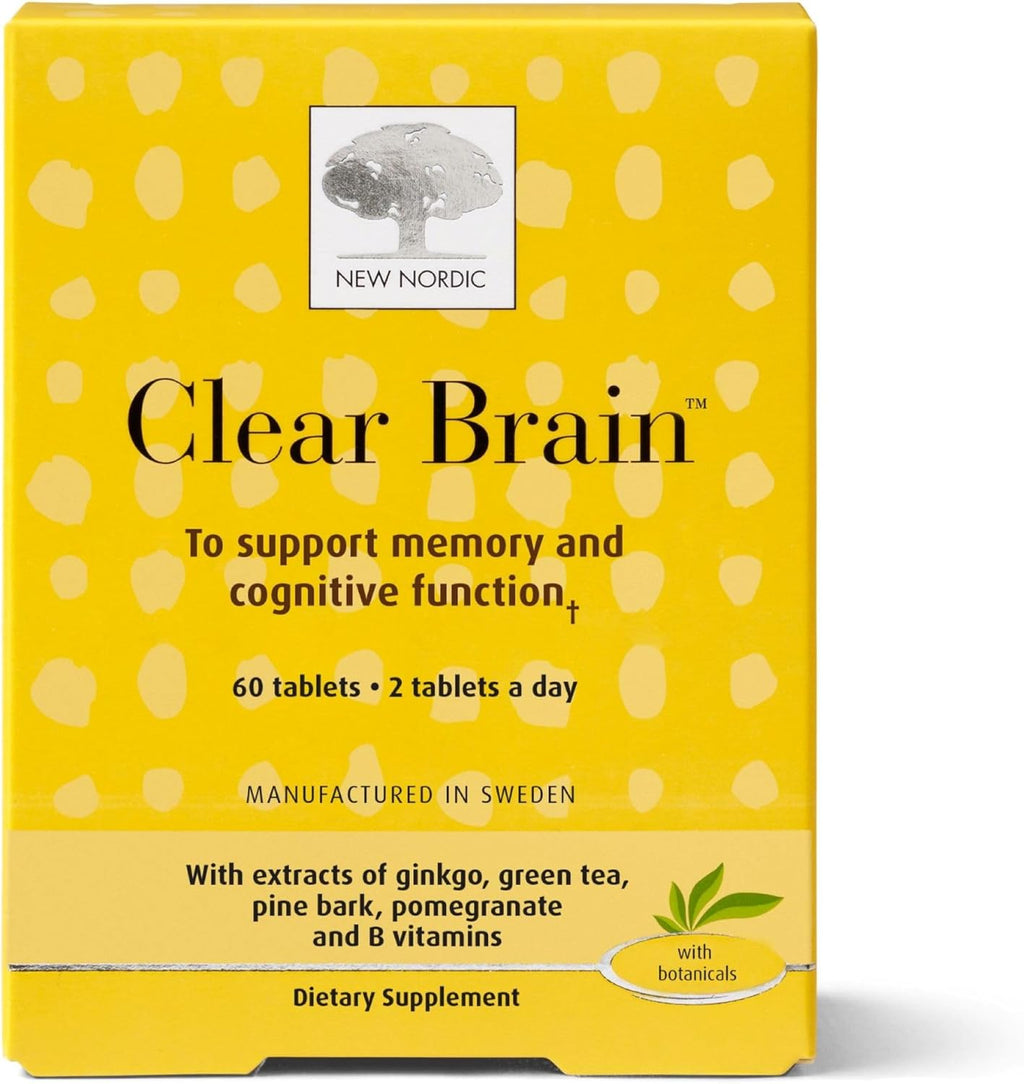 New Nordic Clear Brain Tablets, Cognitive Support and Memory, 60 Tablets