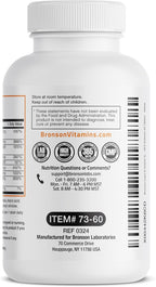 Bronson Super B Complejo B de Vitaminas con Liberación Sostenida (Vitamina B1, B2, B3, B6, B9 - Ácido Fólico, B12) Contiene Todas las Vitaminas B, 60 Comprimidos