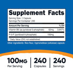 Nutricost P5P Vitamina B6 Activa 100mg, 240 Cápsulas - Piridoxal-5-Fosfato