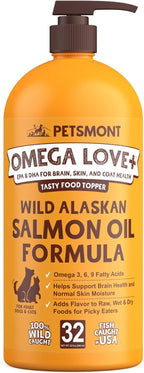 Omega Love+ Aceite de Salmón Salvaje de Alaska para Perros - 946 ml