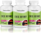 NaturalSlim Stress Defender | Reductor de Cortisol y Alivio del Estrés | Apoyo al Estado de Ánimo, Sueño y Metabolismo | Vitamina B5 y L-Tirosina | 180 Cápsulas Vegetales