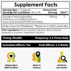 Nootropics Depot Shoden Ashwagandha Extract Capsules | 120mg | 30 Cápsulas | 35% Withanólidos